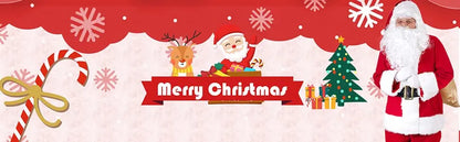 Christmas Santa Claus Costume Men's Luxurious Long Plush Gold Velvet Set Red Gift Bag Set of 8 Pieces