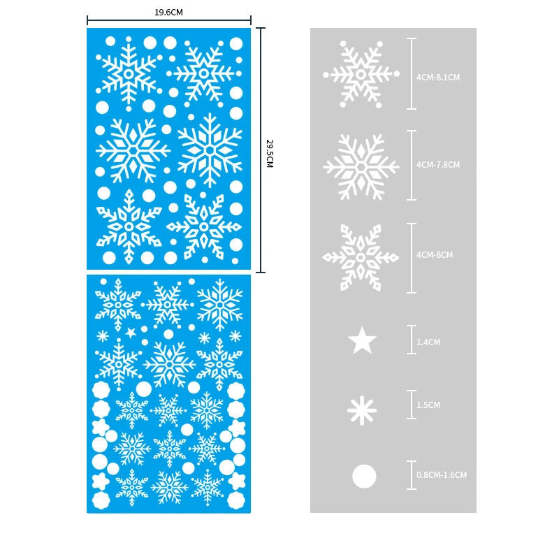 Christmas Glass Stickers  Home Decor Ornaments Xmas Snowflake Santa Claus Door Shop Window Sticker New Year Christmas Decoration