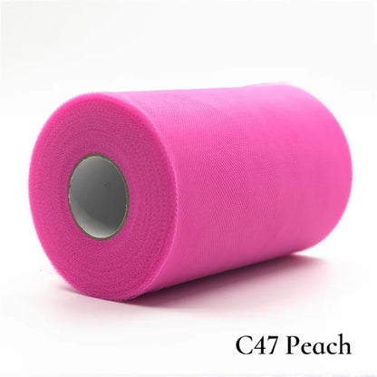 Tulle Roll 15cm 25 Yards Tulle Organza Roll Spool Tutu Fabric Wedding Birthday Decoration Party Supplies Baby Shower Accessories