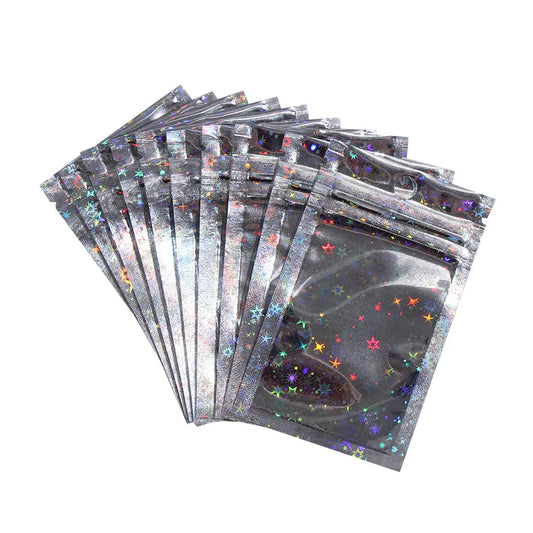 10 Pcs Zip Plastic Packaging Bag Aluminum Foil Hologram Laser Food Pouch Small Waterproof Zipper Storage Reclosable Pouches