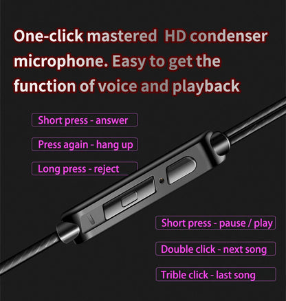QKZ AK6 SK7 Copper Driver HiFi Wired Earphone with MIC Sport Running Headphones Bass Stereo Headset Music Earbuds fone de ouvido
