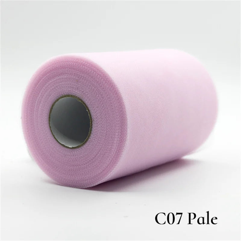 Tulle Roll 15cm 25 Yards Tulle Organza Roll Spool Tutu Fabric Wedding Birthday Decoration Party Supplies Baby Shower Accessories