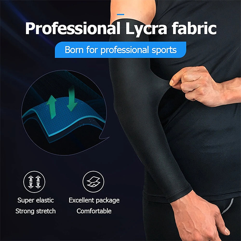 BraceTop 1 PC Sports Cooling Arm Sleeves for Men Women, Outdoor UV Protection Sleeves for Basketball Football Volleyball Cycling