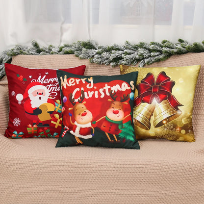 Christmas Cushion Cover Merry Christmas Decorations for Home 2025 Christmas Ornament Navidad Noel Xmas Gifts Happy New Year 2026