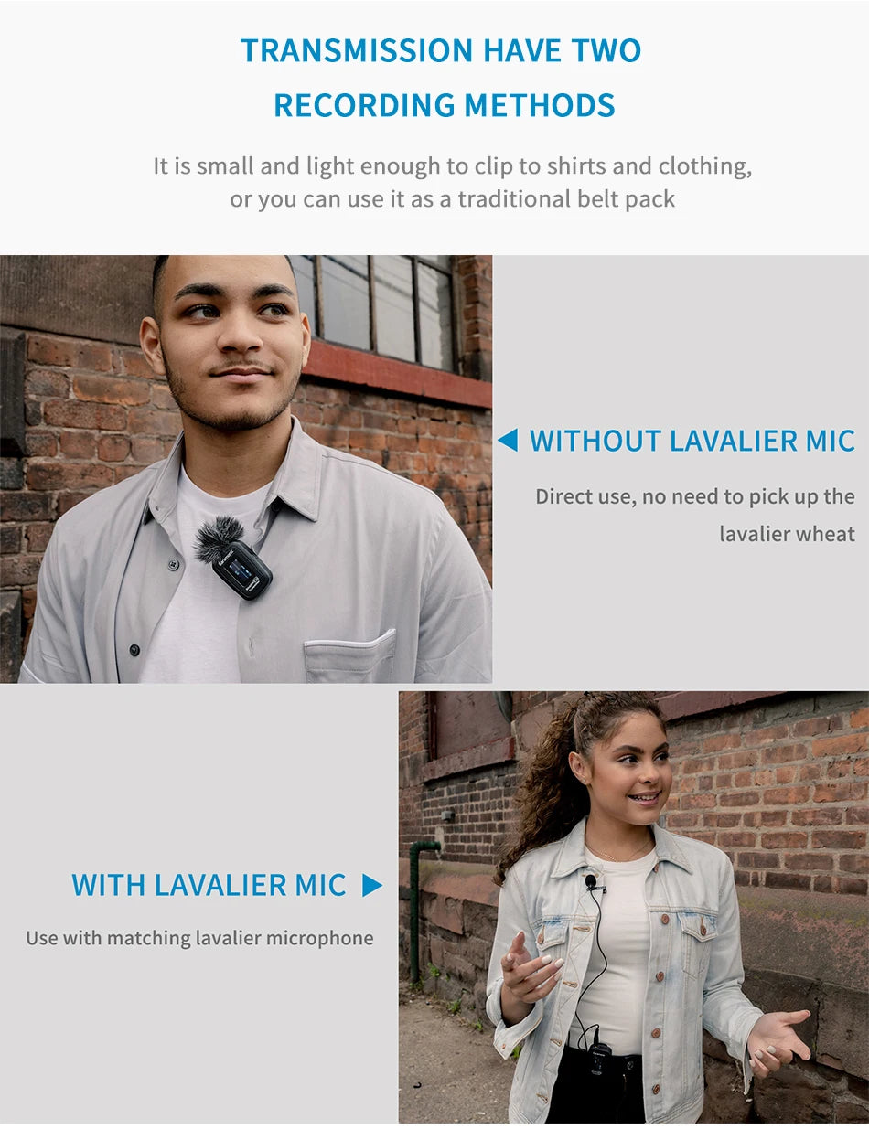 Saramonic Blink500 Pro Wireless Lavalier Microphone for iPhone Android PC Computer DSLR Cameras Youtube Recording Streaming Vlog