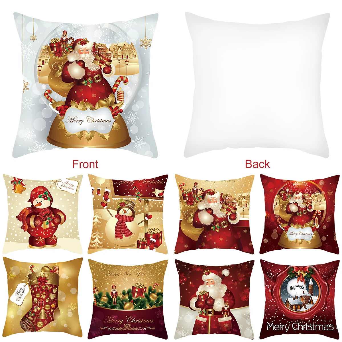 Christmas Cushion Cover Merry Christmas Decorations for Home 2025 Christmas Ornament Navidad Noel Xmas Gifts Happy New Year 2026
