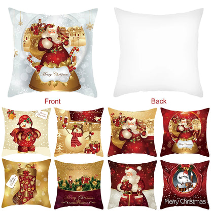 Christmas Cushion Cover Merry Christmas Decorations for Home 2025 Christmas Ornament Navidad Noel Xmas Gifts Happy New Year 2026
