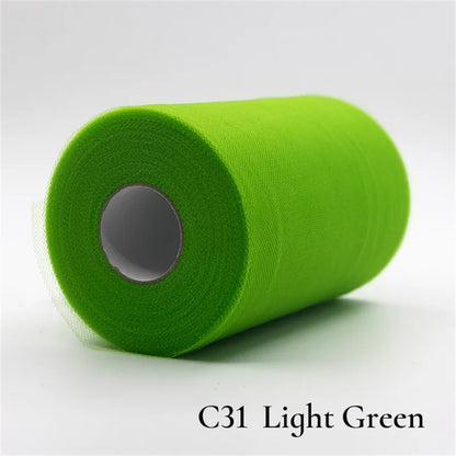 Tulle Roll 15cm 25 Yards Tulle Organza Roll Spool Tutu Fabric Wedding Birthday Decoration Party Supplies Baby Shower Accessories