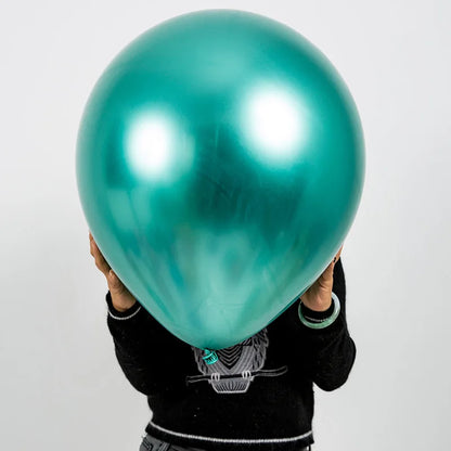 5-30pcs/lot Chrome Metal Balloon Large Latex Balloons Gold Silver Green Birthday Party Wedding Christmas Decor Helium Balloon