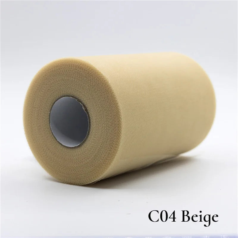 Tulle Roll 15cm 25 Yards Tulle Organza Roll Spool Tutu Fabric Wedding Birthday Decoration Party Supplies Baby Shower Accessories