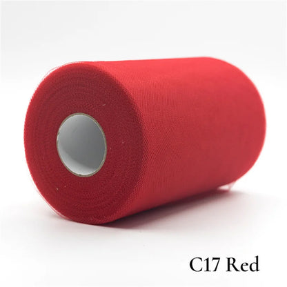 Tulle Roll 15cm 25 Yards Tulle Organza Roll Spool Tutu Fabric Wedding Birthday Decoration Party Supplies Baby Shower Accessories