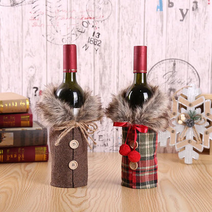 Christmas Wine Bottle Cover Merry Christmas Decorations For Home 2025 Navidad Noel Natal Ornaments Xmas Gift Happy New Year 2026