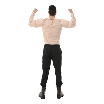 Eraspooky Funny Muscle Man Cosplay Men's Muscle Suit Tunic Halloween Costume For Adult Novelty Christmas Party Fancy Dress