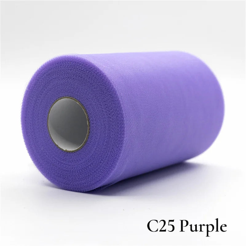 Tulle Roll 15cm 25 Yards Tulle Organza Roll Spool Tutu Fabric Wedding Birthday Decoration Party Supplies Baby Shower Accessories