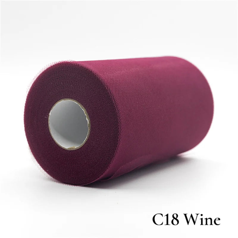 Tulle Roll 15cm 25 Yards Tulle Organza Roll Spool Tutu Fabric Wedding Birthday Decoration Party Supplies Baby Shower Accessories