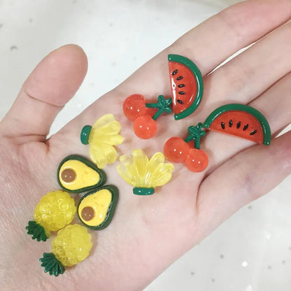 clip on earing girls children Pink jewelry child clip earrings Butterfly Shell Star flower ear clip for kids gift 5 Pairs