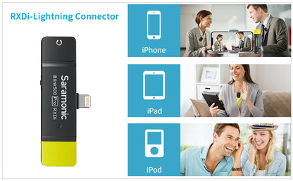 Saramonic Blink500 Pro Wireless Lavalier Microphone for iPhone Android PC Computer DSLR Cameras Youtube Recording Streaming Vlog