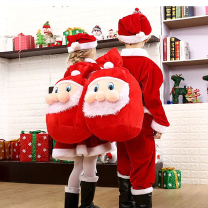 Christmas Dress Cosplay Costumes Santa Claus Costume X-Mas Clothing Outfit Set Dress/Pants Tops Hat Cloak Belt For Boys Girls