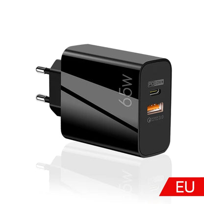 Supercharge USB Type C Cable QC3.0 65W PD fast Charger for Samsung iPhone Xiaomi Huawei Universal Quick Charger