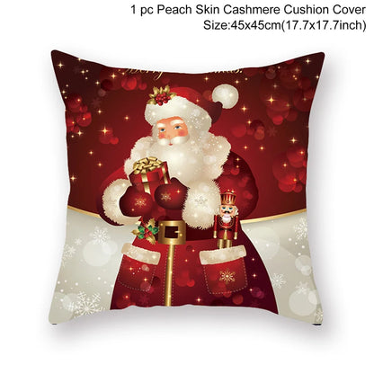 Christmas Cushion Cover Merry Christmas Decorations for Home 2025 Christmas Ornament Navidad Noel Xmas Gifts Happy New Year 2026