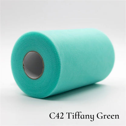 Tulle Roll 15cm 25 Yards Tulle Organza Roll Spool Tutu Fabric Wedding Birthday Decoration Party Supplies Baby Shower Accessories