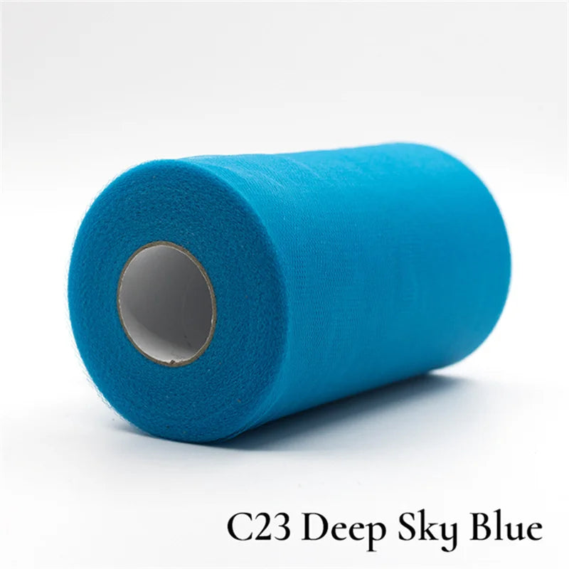 Tulle Roll 15cm 25 Yards Tulle Organza Roll Spool Tutu Fabric Wedding Birthday Decoration Party Supplies Baby Shower Accessories