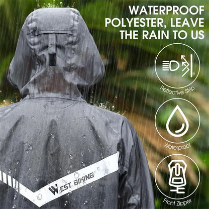 WEST BIKING Cycling Raincoat Waterproof Windproof Raincoat Reflective MTB Road Bike Cycling Jacket Pants Suit Men Women Clothes