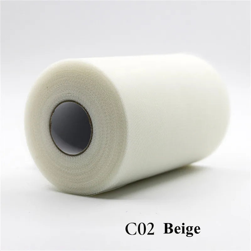 Tulle Roll 15cm 25 Yards Tulle Organza Roll Spool Tutu Fabric Wedding Birthday Decoration Party Supplies Baby Shower Accessories