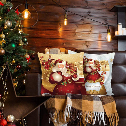 Christmas Cushion Cover Merry Christmas Decorations for Home 2025 Christmas Ornament Navidad Noel Xmas Gifts Happy New Year 2026