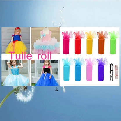 Tulle Roll 15cm 25 Yards Tulle Organza Roll Spool Tutu Fabric Wedding Birthday Decoration Party Supplies Baby Shower Accessories