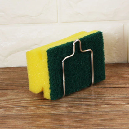 Houseeker Stainless Steel Drain Rack Suction Cup Cleaning Cloth Shelf Dish Drainer Sponge Holder Sink Kitchen Accessories