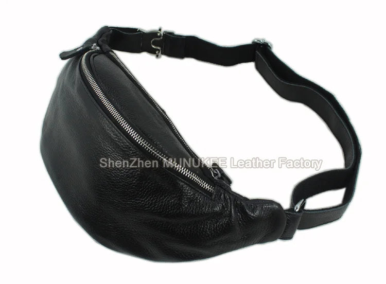 Fashion Genuine Leather waist bag for men fanny pack Leather belt bag waist pack bum bag money belt waist pouch molle pochete