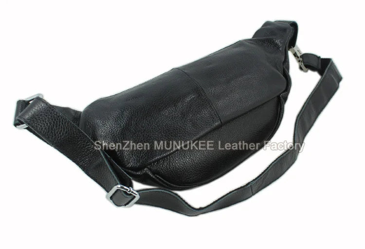 Fashion Genuine Leather waist bag for men fanny pack Leather belt bag waist pack bum bag money belt waist pouch molle pochete