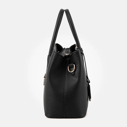 Women’s PU Leather Handbag – Large Fashion Tote & Crossbody Shoulder Bag