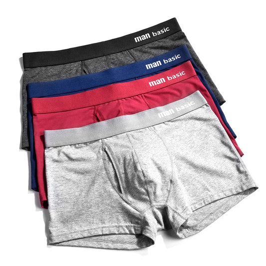 Men’s Cotton Boxer Briefs – Breathable, Stretch Fit (S-3XL)