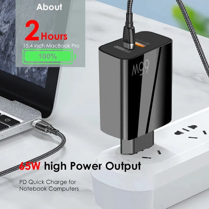 Supercharge USB Type C Cable QC3.0 65W PD fast Charger for Samsung iPhone Xiaomi Huawei Universal Quick Charger