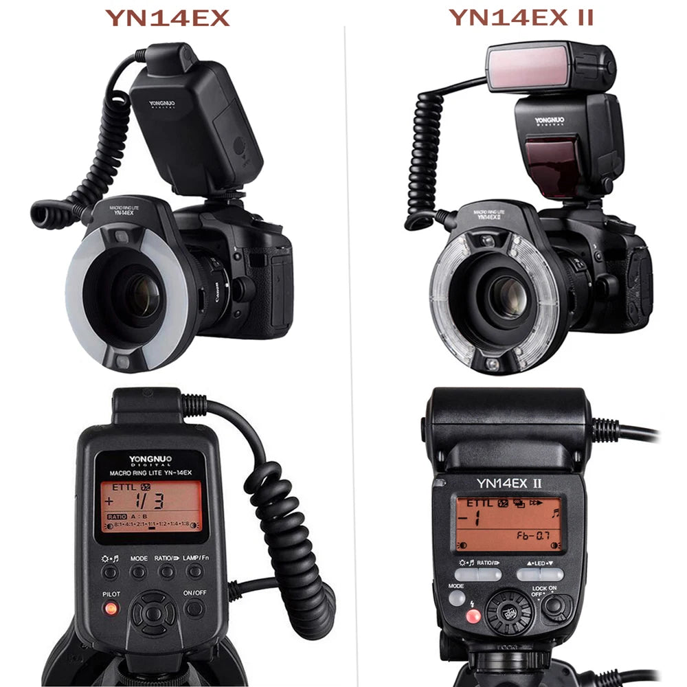 Yongnuo YN14EX II TTL Macro Ring Flash Speedlite Led Light  for Canon Sony Camera Oral Cavity Teeth Ornaments Close-up Shooting