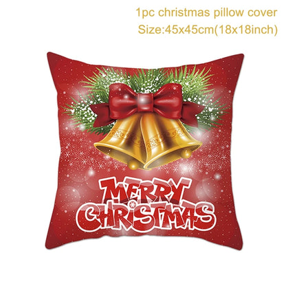 Christmas Cushion Cover Merry Christmas Decorations for Home 2025 Christmas Ornament Navidad Noel Xmas Gifts Happy New Year 2026