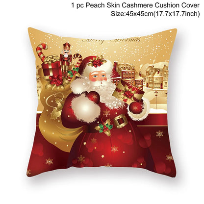 Christmas Cushion Cover Merry Christmas Decorations for Home 2025 Christmas Ornament Navidad Noel Xmas Gifts Happy New Year 2026