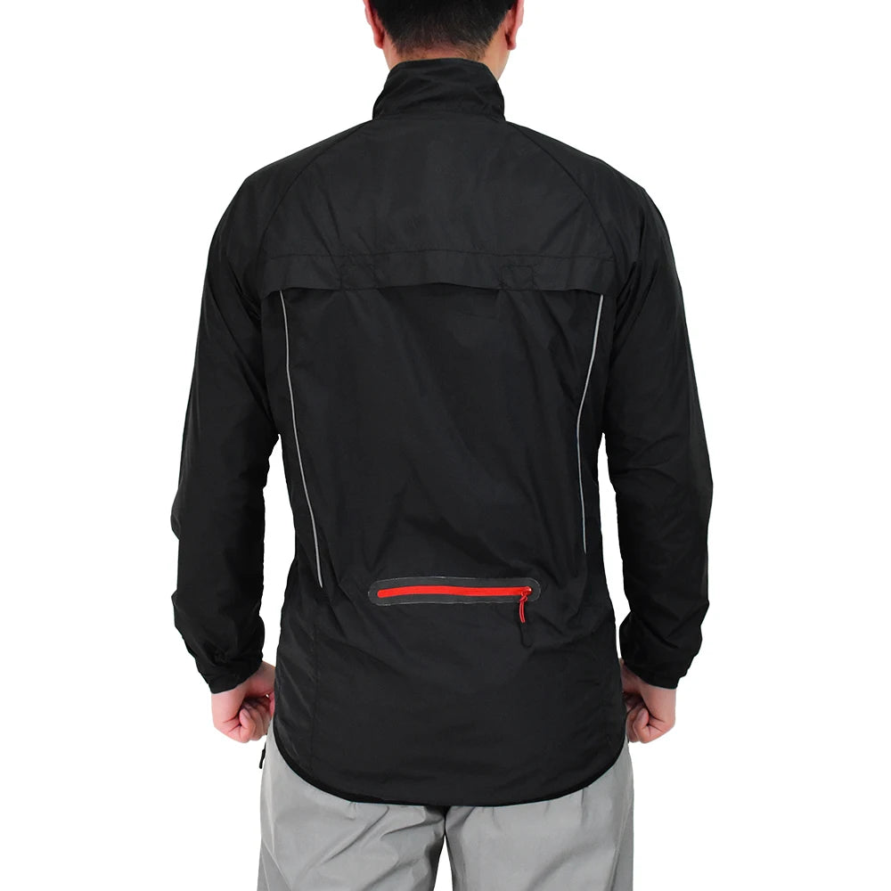 WOSAWE Ultralight Men's Cycling Windbreaker Reflective Jacket Windproof Bike Jacket Water Resistant MTB Road Bicycle Long Jersey