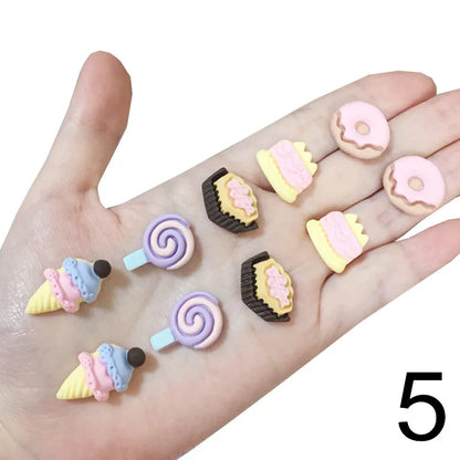 clip on earing girls children Pink jewelry child clip earrings Butterfly Shell Star flower ear clip for kids gift 5 Pairs