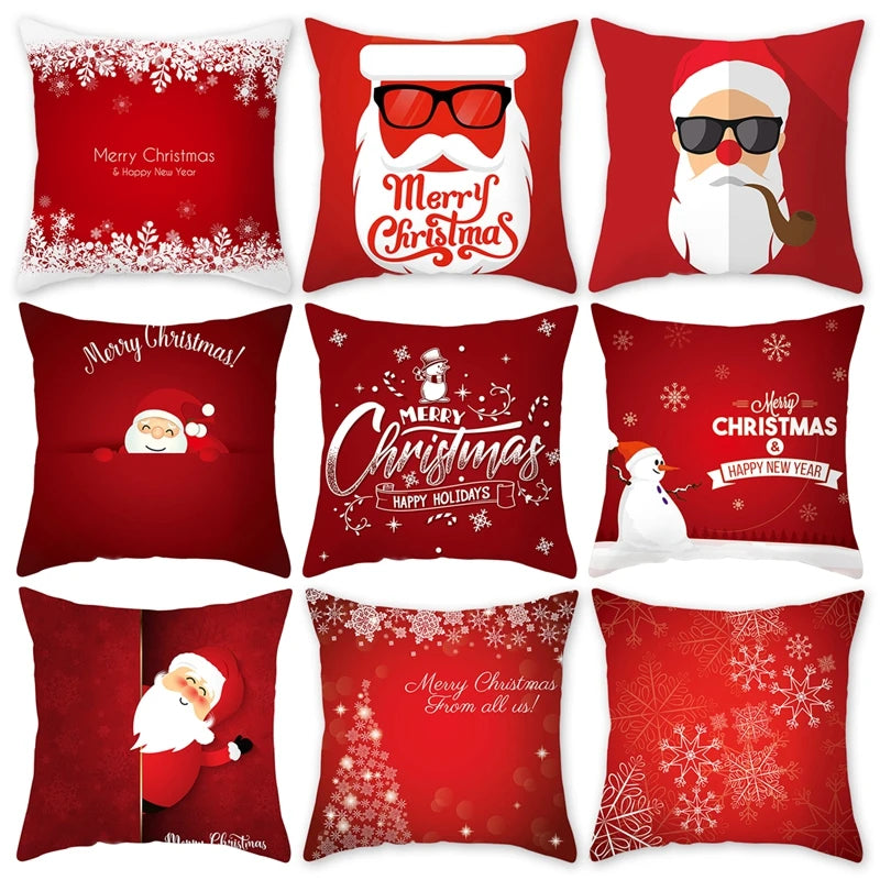 Christmas Cushion Cover Merry Christmas Decorations for Home 2025 Christmas Ornament Navidad Noel Xmas Gifts Happy New Year 2026
