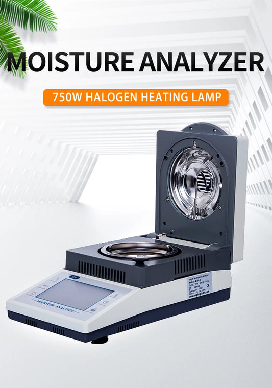 110g 0.001g 0.01% Reliable Faster Precision Touch Screen 50g 1MG Laboratory Halogen Testing Meter Analysis Moisture Analyzer