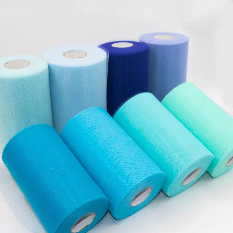 Tulle Roll 15cm 25 Yards Tulle Organza Roll Spool Tutu Fabric Wedding Birthday Decoration Party Supplies Baby Shower Accessories