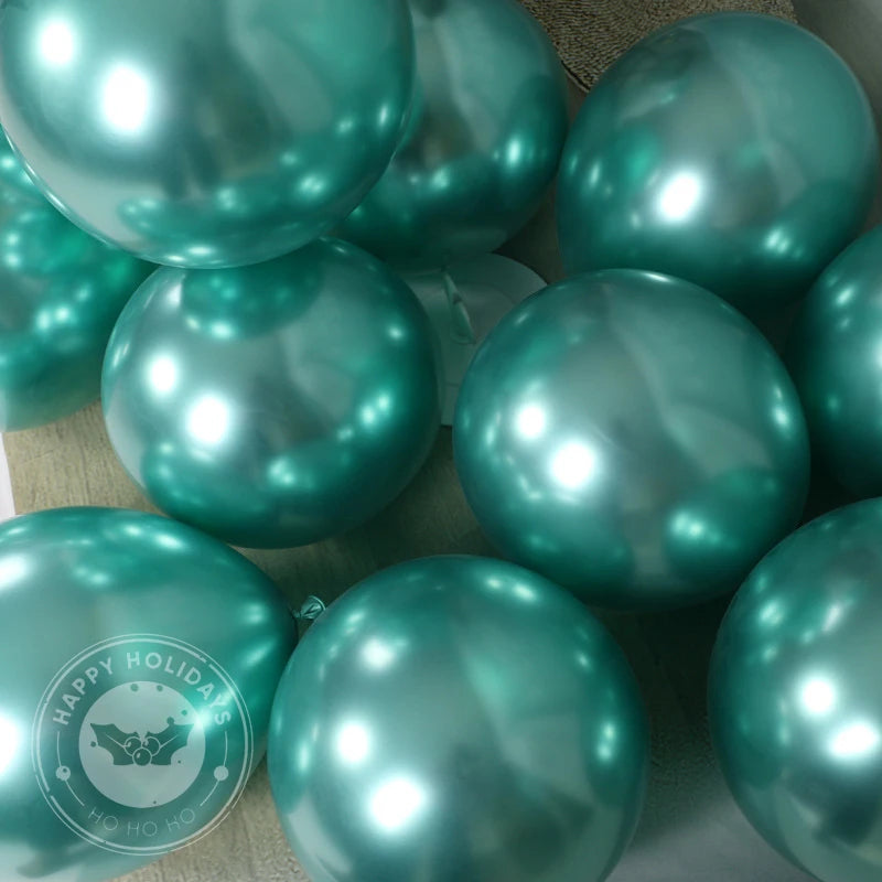 5-30pcs/lot Chrome Metal Balloon Large Latex Balloons Gold Silver Green Birthday Party Wedding Christmas Decor Helium Balloon