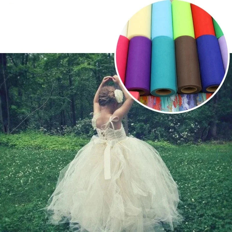Tulle Roll 15cm 25 Yards Tulle Organza Roll Spool Tutu Fabric Wedding Birthday Decoration Party Supplies Baby Shower Accessories