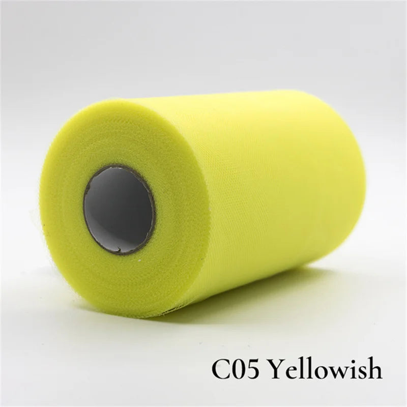 Tulle Roll 15cm 25 Yards Tulle Organza Roll Spool Tutu Fabric Wedding Birthday Decoration Party Supplies Baby Shower Accessories