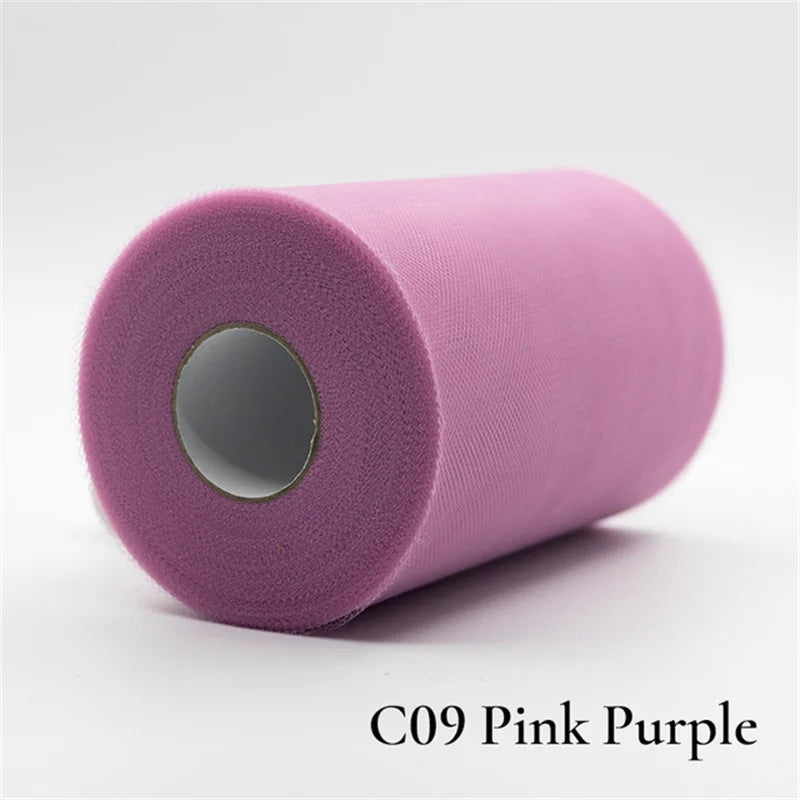 Tulle Roll 15cm 25 Yards Tulle Organza Roll Spool Tutu Fabric Wedding Birthday Decoration Party Supplies Baby Shower Accessories