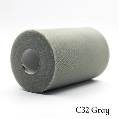 Tulle Roll 15cm 25 Yards Tulle Organza Roll Spool Tutu Fabric Wedding Birthday Decoration Party Supplies Baby Shower Accessories