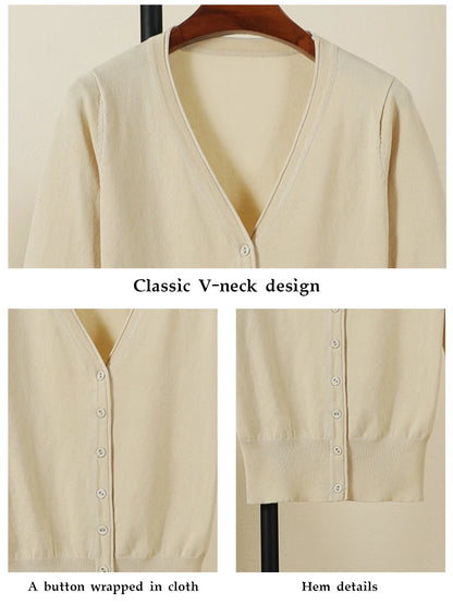 Black Cropped Cardigan Female Clothing Jersey Blouses Women's Coat Spring 2025 Long Sleeve Top Korean Fashion Knitted Sweater